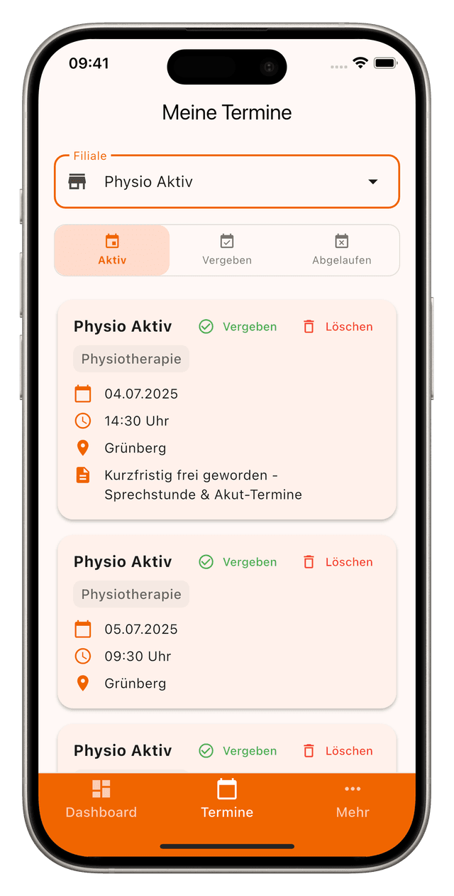 Terminübersicht